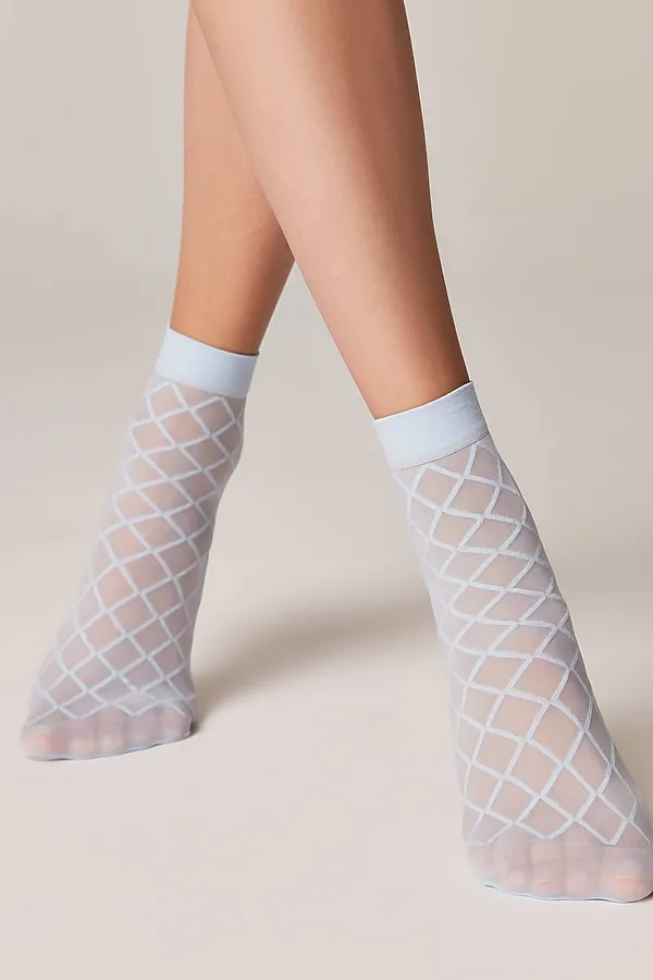 CONTE FANTASY Носки в крупные ромбы CONTE ELEGANT, light grey - фото 1