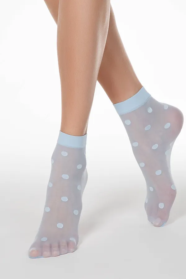 CONTE FANTASY 20 Носки в горошек CONTE ELEGANT, light grey - фото 1