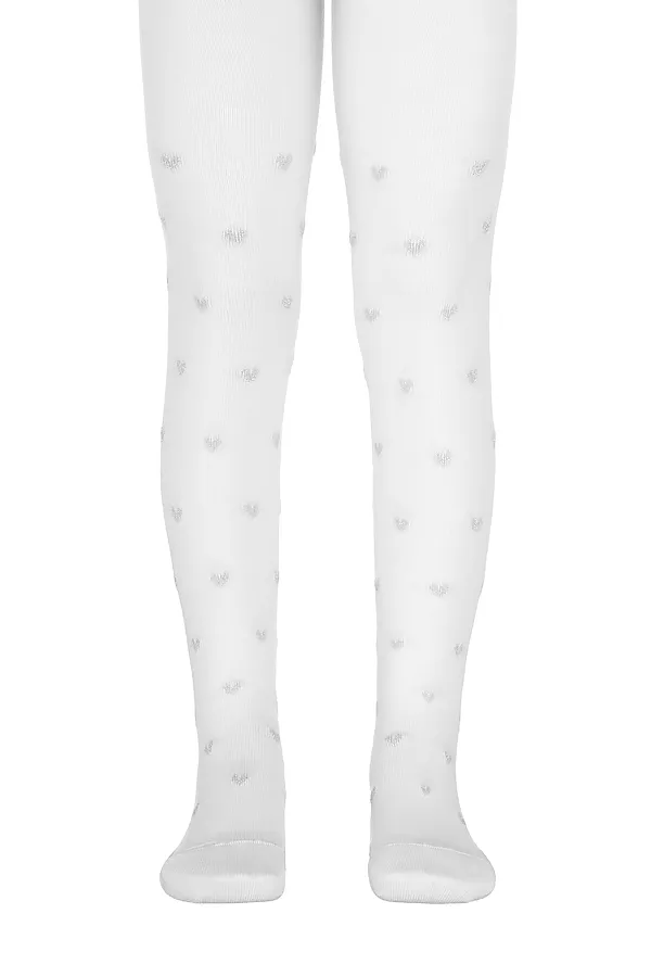 Conte-kids TIP-TOP Хлопковые колготки с люрексом CONTE KIDS, white - фото 1