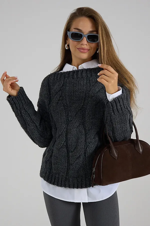 Джемпер Кристина НАТАЛИ, темно-серый - фото 1