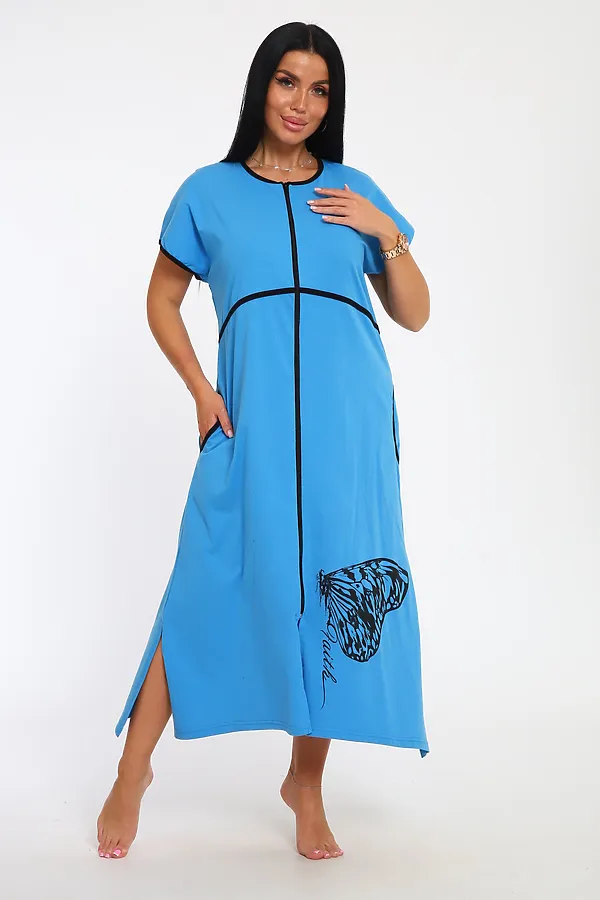 Халат Tropic НАТАЛИ, голубой - фото 1