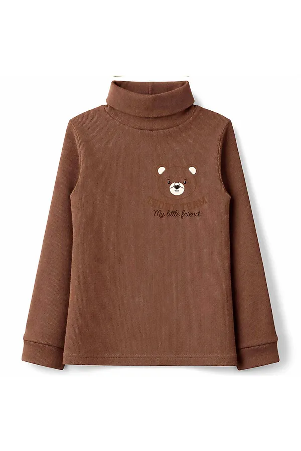 Водолазка кашкорсе YOULALA, коричневый - фото 1