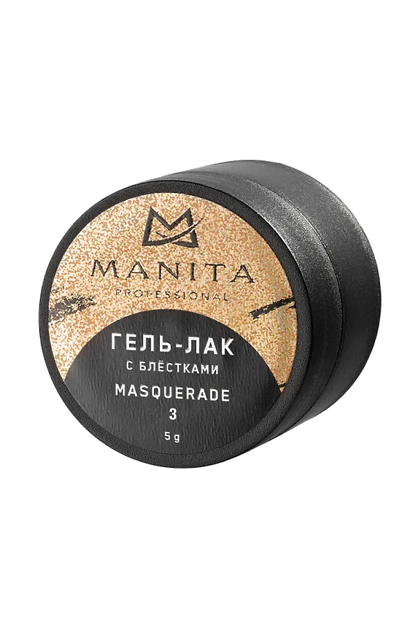 Manita Professional Гель-лак для ногтей с блёстками / Masquerade №03, 5 г KRISTALLER, - - фото 1