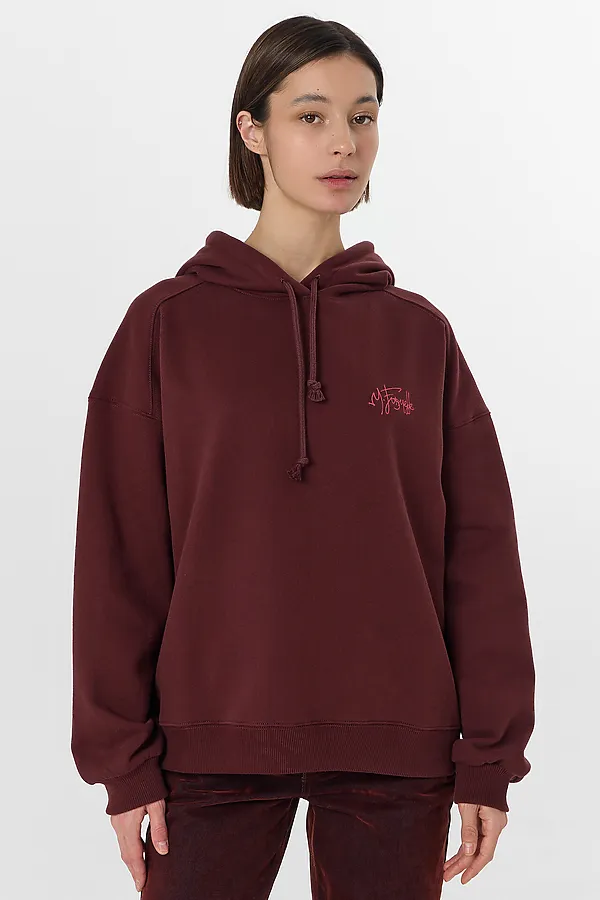 Худи женское MARK FORMELLE, ромовый изюм +печать - фото 1