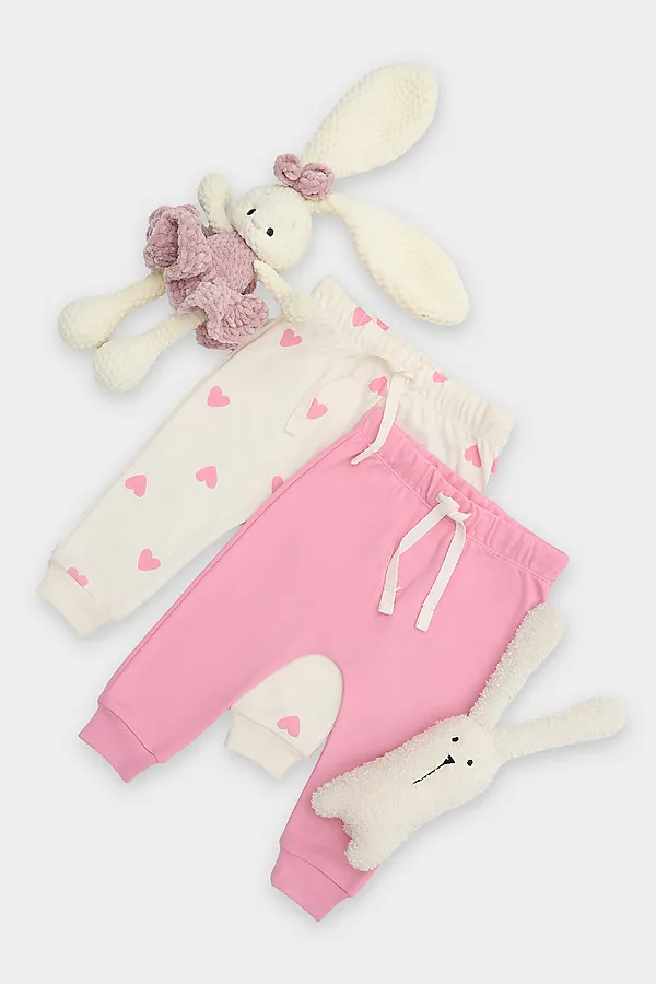 Ползунки детские (2шт.) MARK FORMELLE, сердечки на молоке +розовый - фото 1