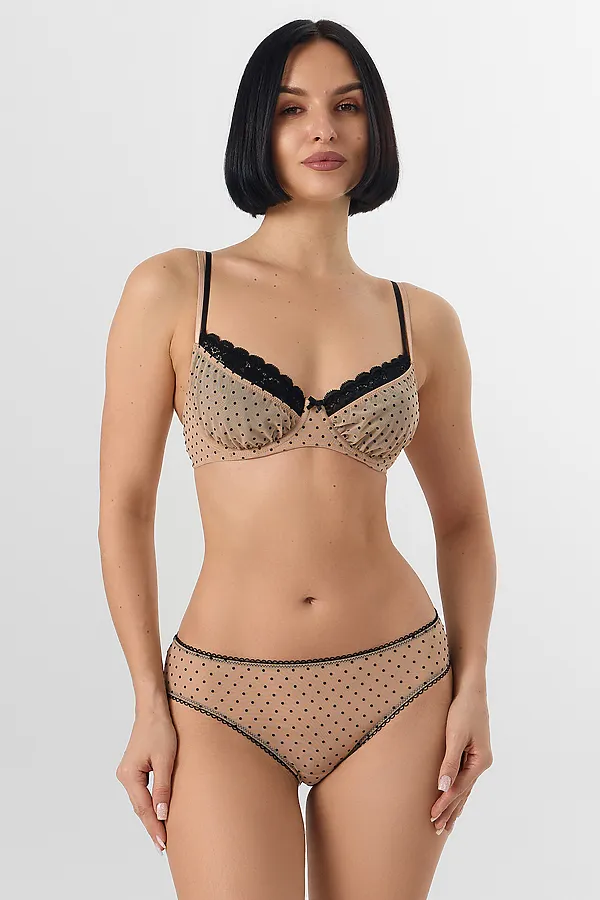 Трусы женские MARK FORMELLE, горошек на телесном - фото 1