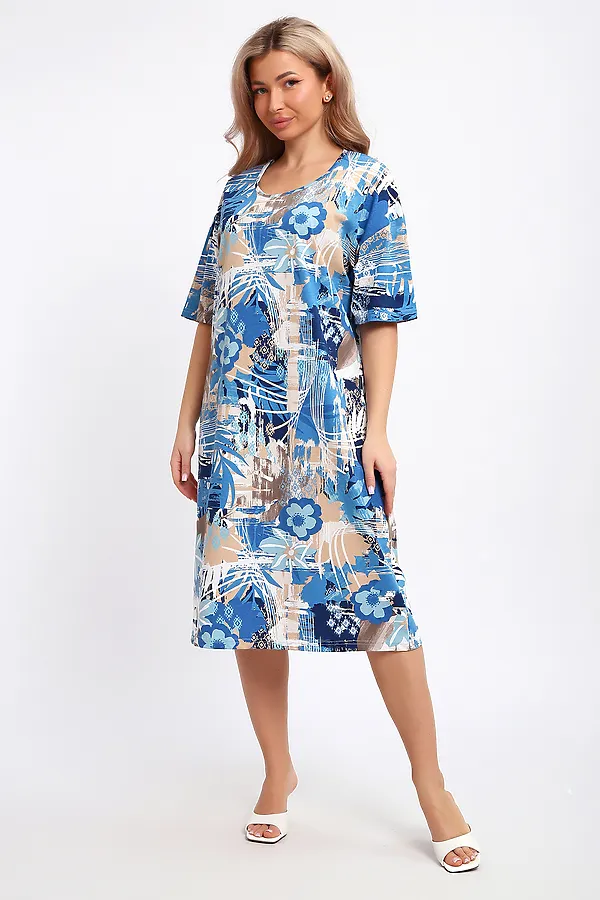 Платье 51206 НАТАЛИ, голубой - фото 1