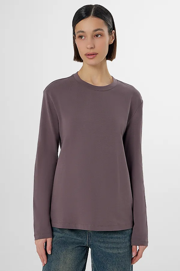 Лонгслив женский MARK FORMELLE, бордово -серый - фото 1