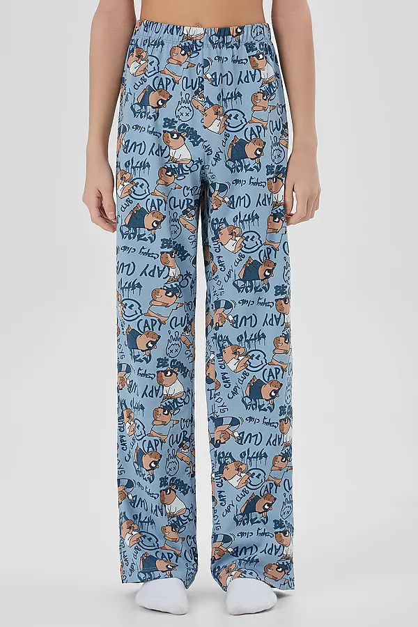 Брюки для мальчиков домашние MARK FORMELLE, крутые капибары на голубом - фото 1