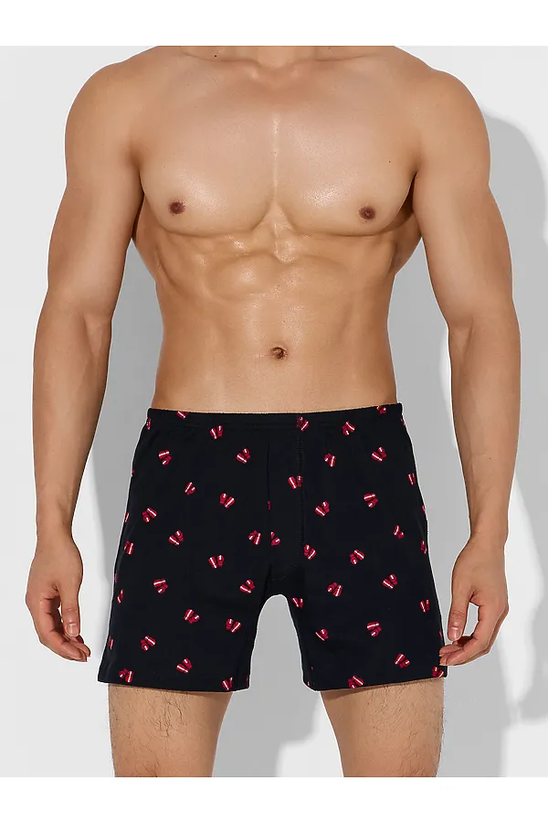 Трусы мужские MARK FORMELLE, боксерские перчатки на черном - фото 1