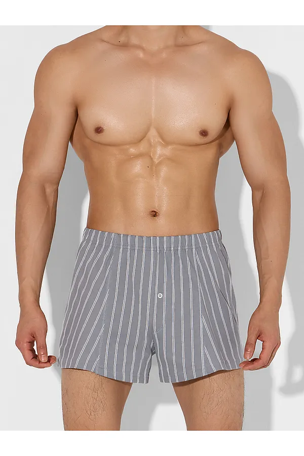 Трусы мужские MARK FORMELLE, полоска на серый опал - фото 1