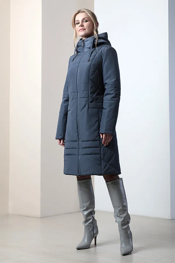 Женское пальто. DIZZYWAY, серо-синий - фото 1