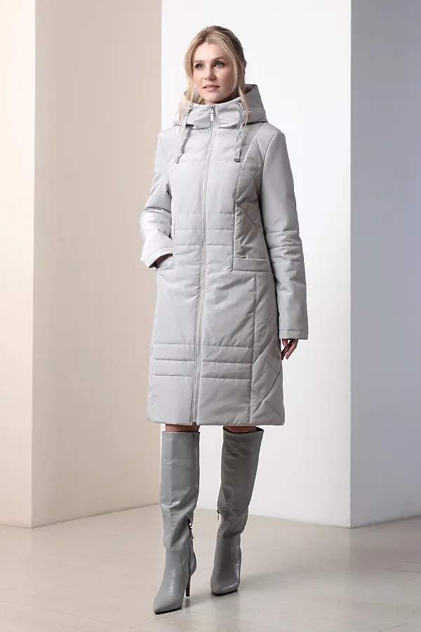 Женское пальто. DIZZYWAY, св.серый - фото 1