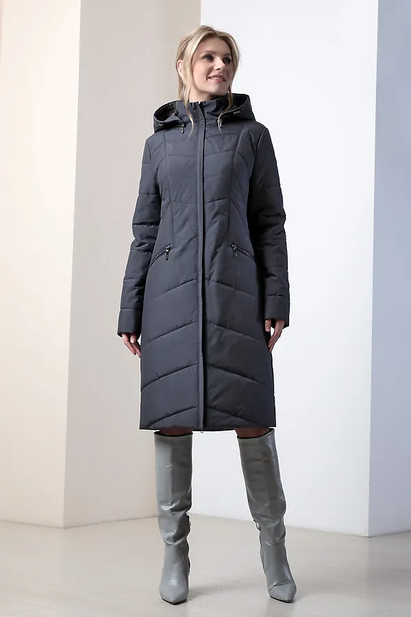 Женское пальто. DIZZYWAY, т.графитовый - фото 1