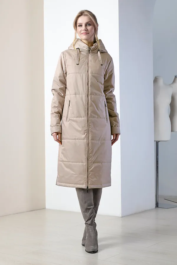 Женское пальто. DIZZYWAY, бежевый - фото 1
