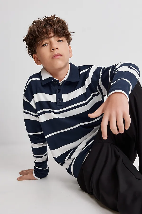 Джемпер ACOOLA, бело-голубой в полоску - фото 1