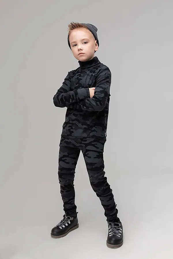 Костюм (Водолазка+Брюки) BODO-S, темно-серый камуфляж - фото 1