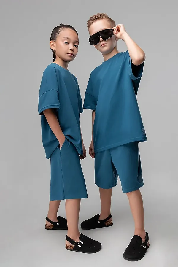 Костюм (Футболка+Шорты) BODO, индиго - фото 1