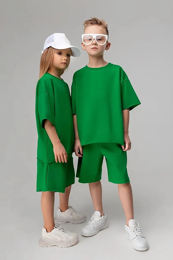 Костюм (Футболка+Шорты) BODO, зеленый - фото 1