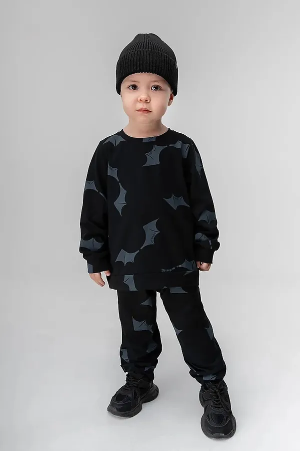 Комплект (Свитшот+Брюки) BODO, черный (темно-серый) - фото 1