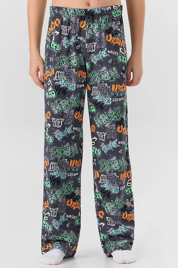 Брюки для мальчиков домашние MARK FORMELLE, надписи на графите - фото 1