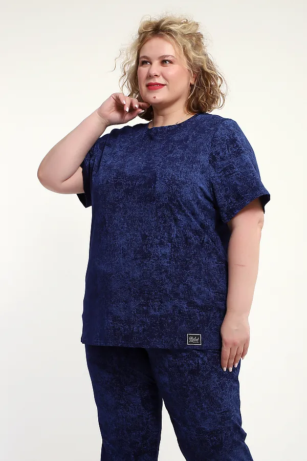 Костюм с брюками с брюками КЖ-009 НАТАЛИ, синий - фото 1