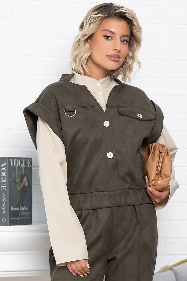 Жилет Лора LADY TAIGA, зеленый - фото 1