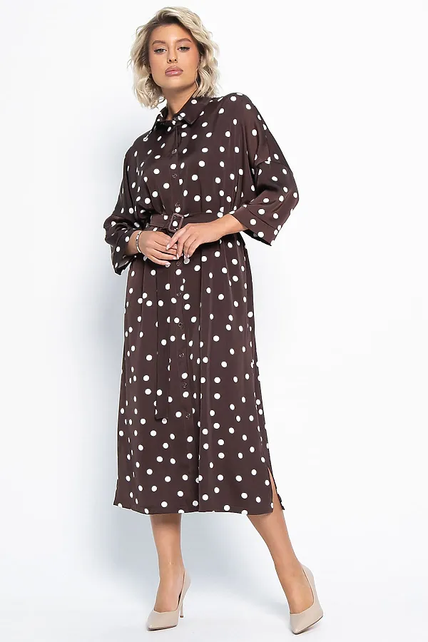 Платье Сьюзен LADY TAIGA, шоколад - фото 1