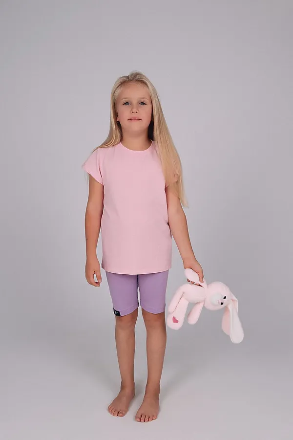 Пижама с бриджами ПД НАТАЛИ, розово-сиреневый - фото 1