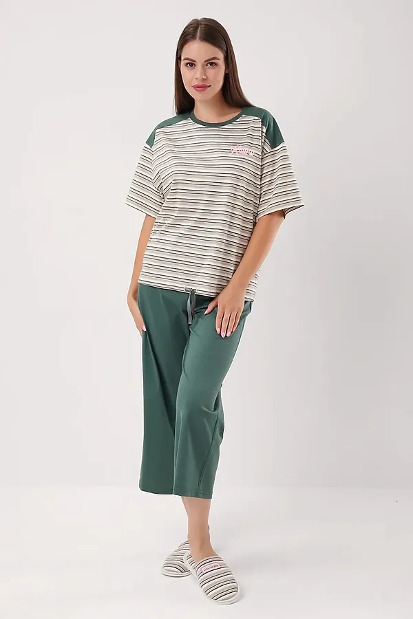 Комплект (Футболка+Бриджи) CLEVER, оливковый/зелёный - фото 1
