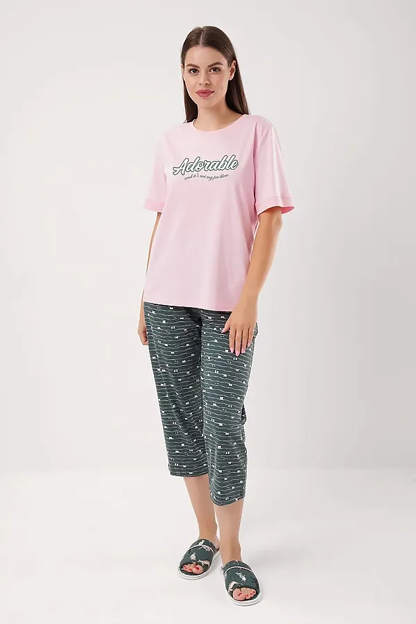 Пижама CLEVER, св.розовый/зелёный - фото 1