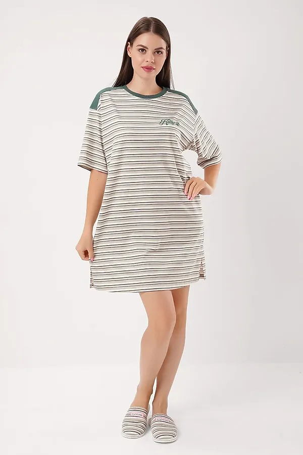 Платье CLEVER, оливковый/св.розовый - фото 1