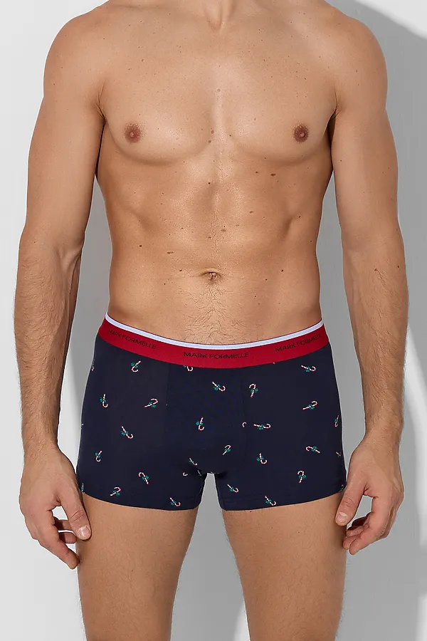 Трусы мужские MARK FORMELLE, маленькие леденцы на т.синем - фото 1