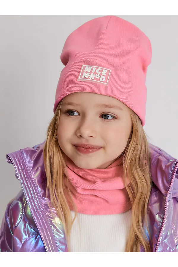 Набор детский (шапка и шарф) ACOOLA, светло-розовый - фото 1
