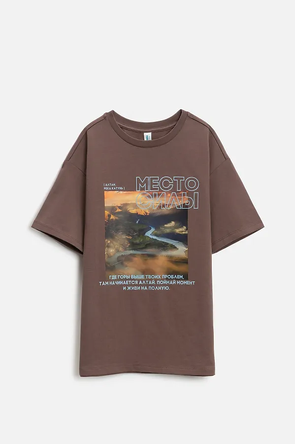 Футболка ACOOLA, коричневый - фото 1