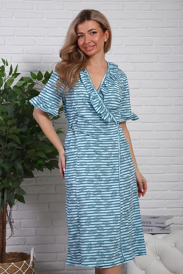 Халат 320 НАТАЛИ, голубой - фото 1