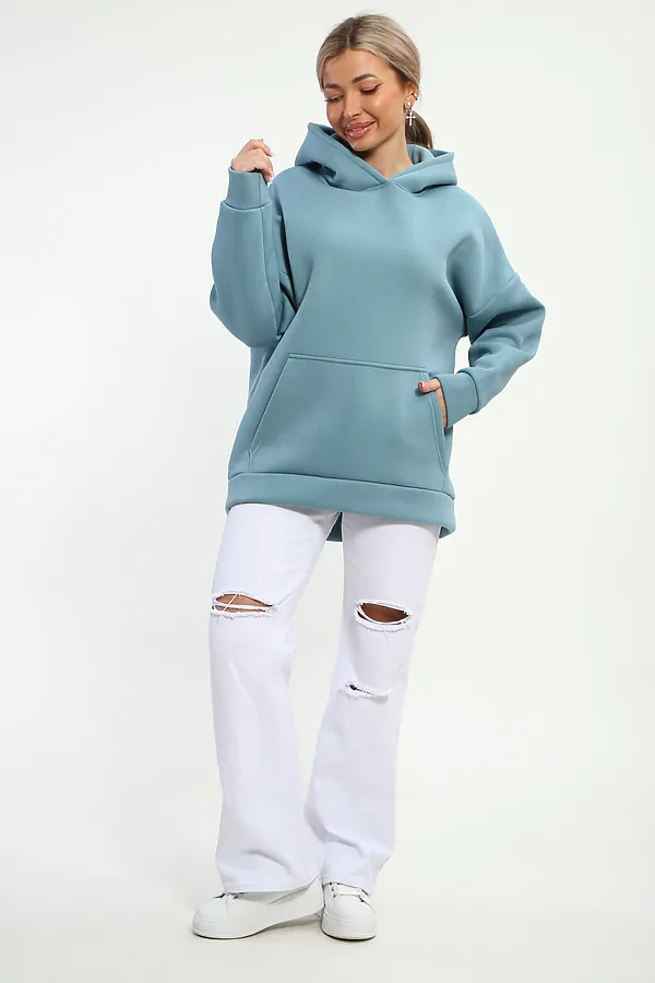 Худи 83910 НАТАЛИ, серо-голубой - фото 1