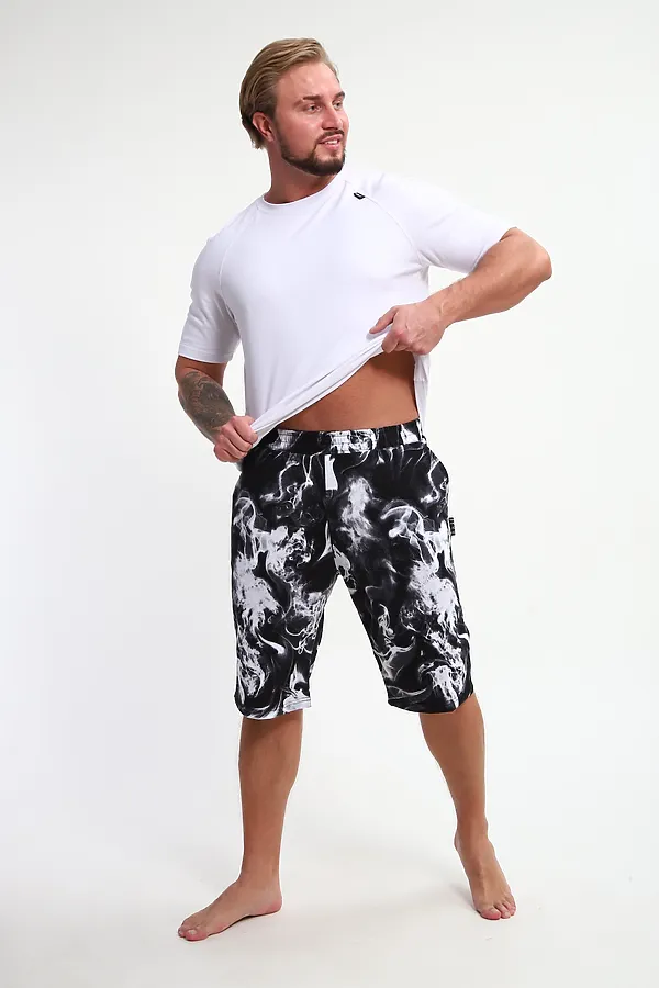 Шорты ШМ-03 НАТАЛИ, черный/белый дым - фото 1