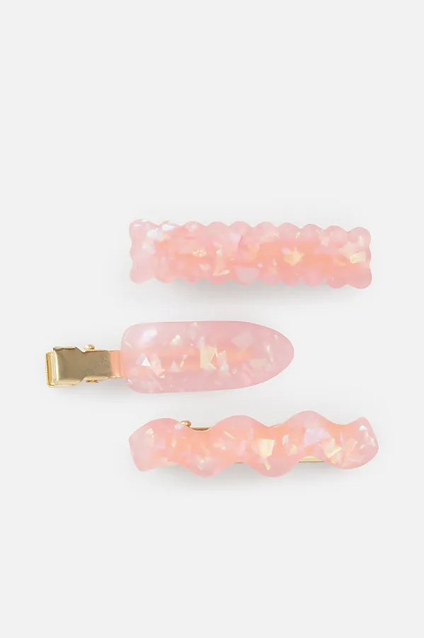 Набор из 3 заколок для волос ACOOLA, светло-розовый - фото 1