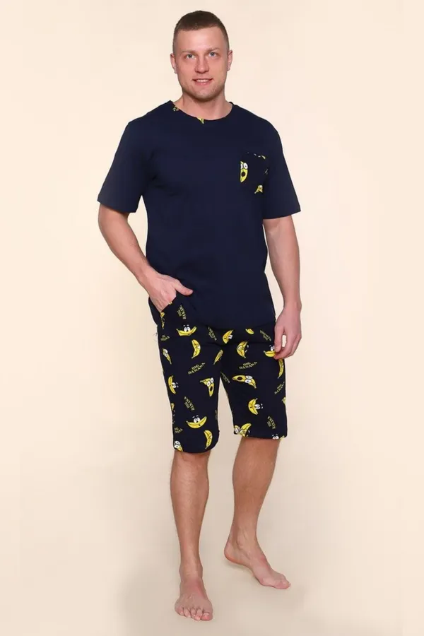 Костюм с шортами 806 Бананы НАТАЛИ, чернильный - фото 1