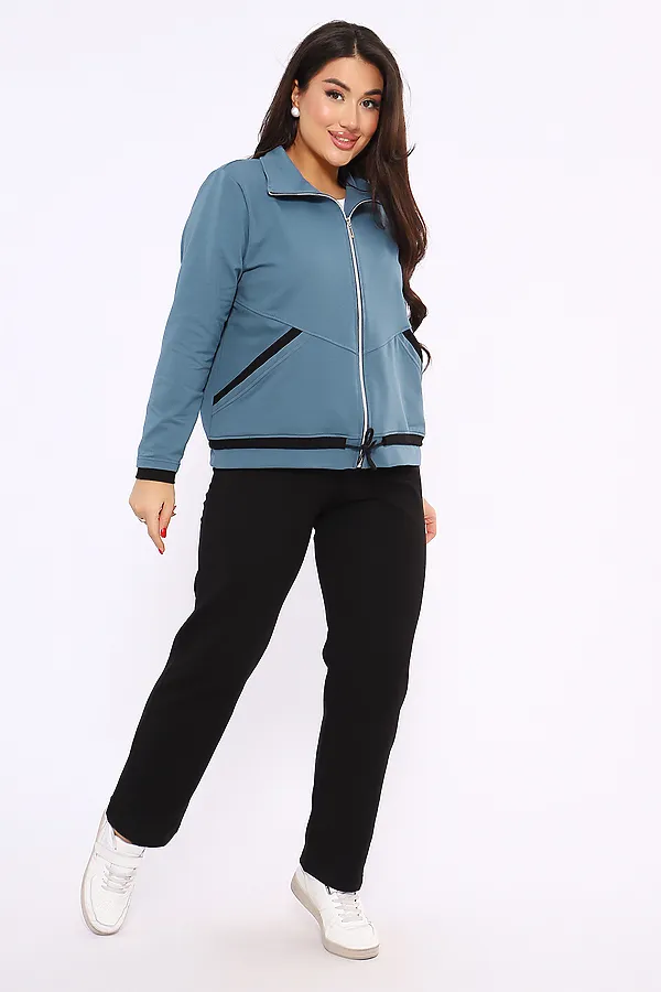 Костюм с брюками 647 НАТАЛИ, серо-голубой - фото 1