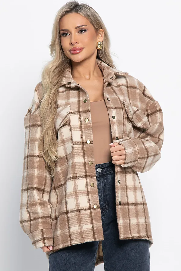 Пальто-рубашка Хармони LADY TAIGA, бежевая - фото 1