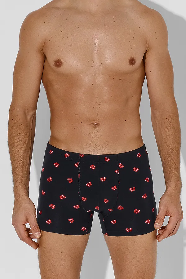 Трусы мужские MARK FORMELLE, боксерские перчатки на черном - фото 1