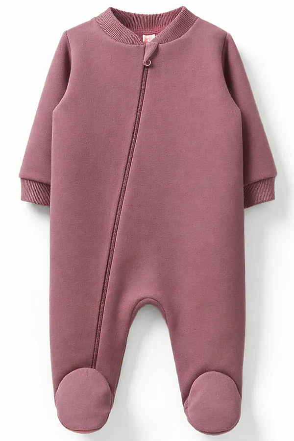 Комбинезон футер 3х нитка начес YOULALA, сухая роза - фото 1