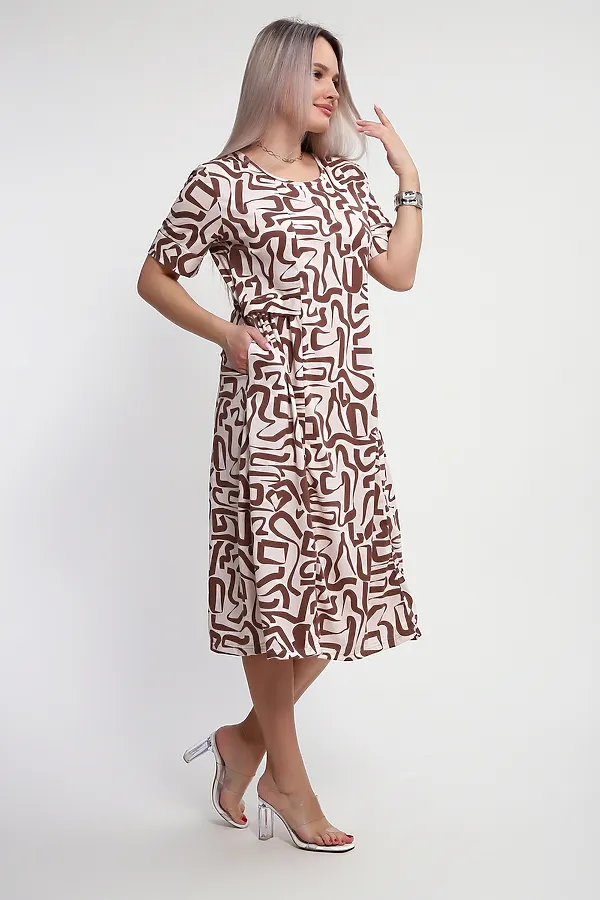 Платье 066 НАТАЛИ, капучино - фото 1