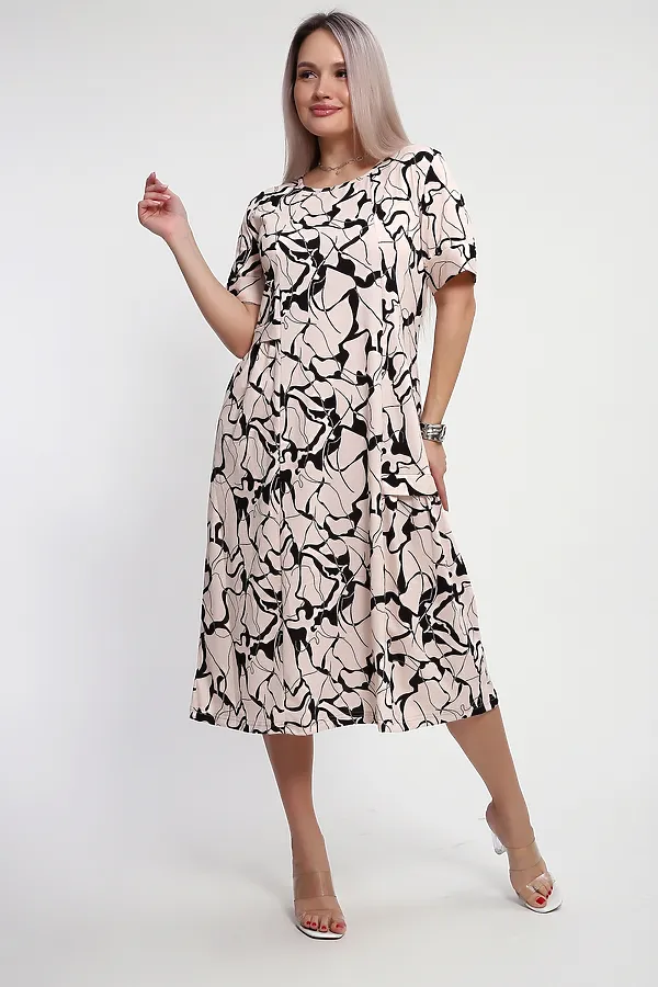 Платье 066 НАТАЛИ, бежевый - фото 1