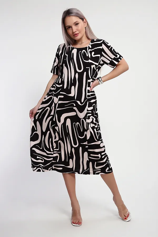 Платье 066 НАТАЛИ, черный - фото 1