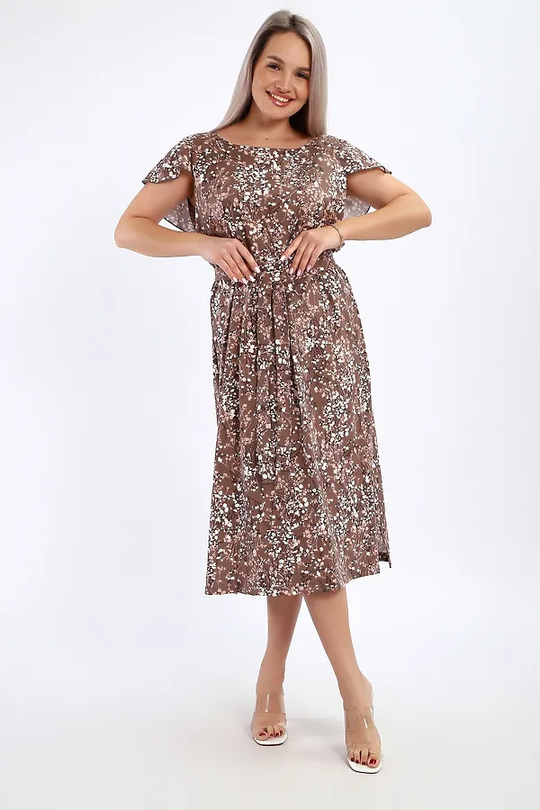 Платье 065 НАТАЛИ, коричневый - фото 1