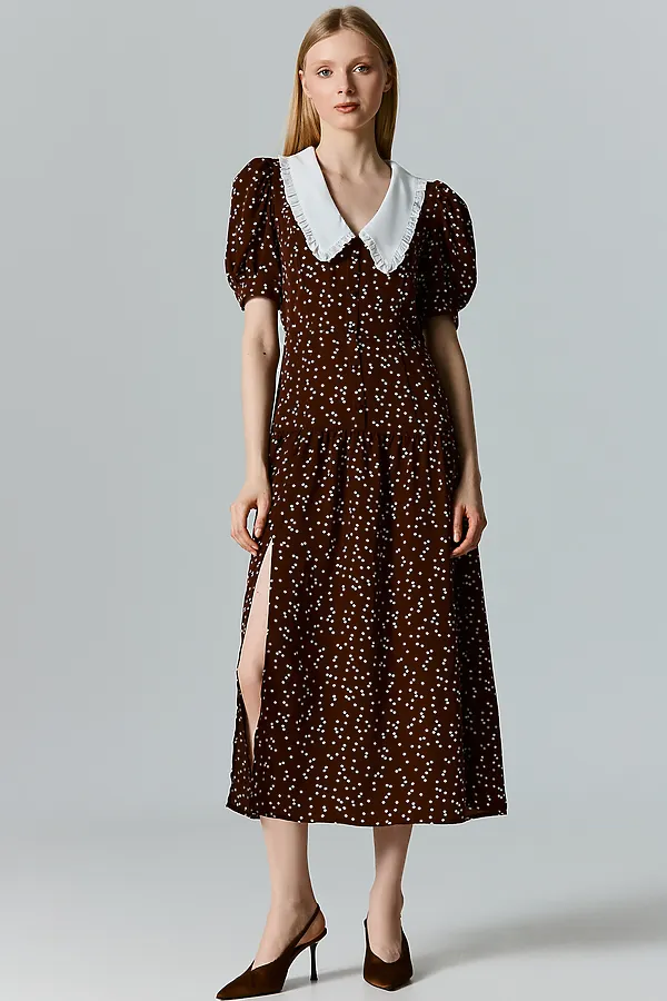 Платье MARK FORMELLE, молочный горошек - фото 1