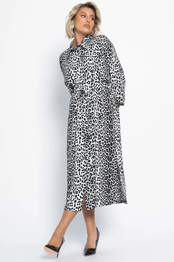 Платье Сьюзен LADY TAIGA, белый лео - фото 1